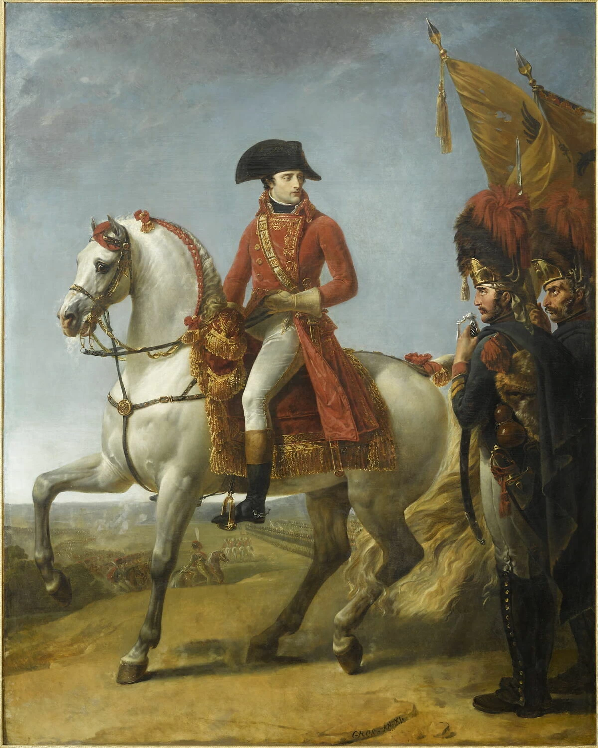 Bonaparte, Primo Console, distribuisce le sciabole d'onore ai granatieri della sua guardia dopo la battaglia di Marengo - Museo del Louvre, Parigi